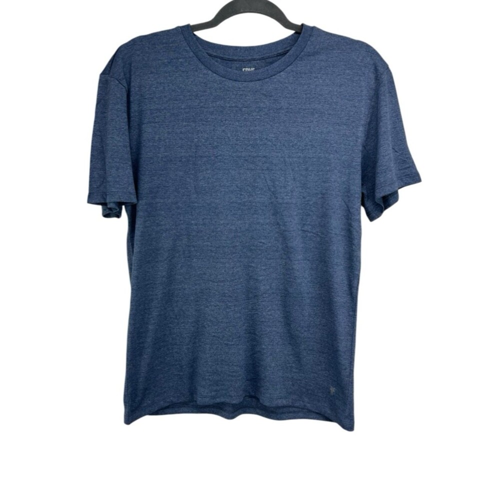 Frye Blue Heather Crew Neck Short Sleeve Tee Mens Small